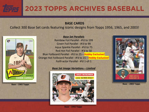 2023 Topps Archives Baseball Hobby Box Opened Live