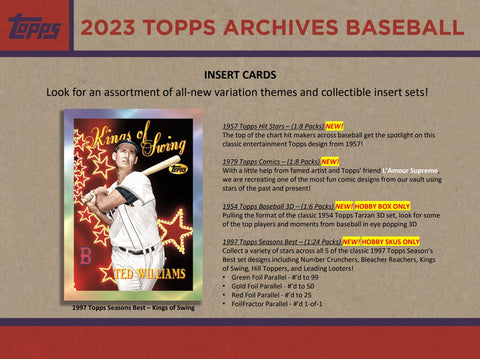 2023 Topps Archives Baseball Hobby Box Opened Live