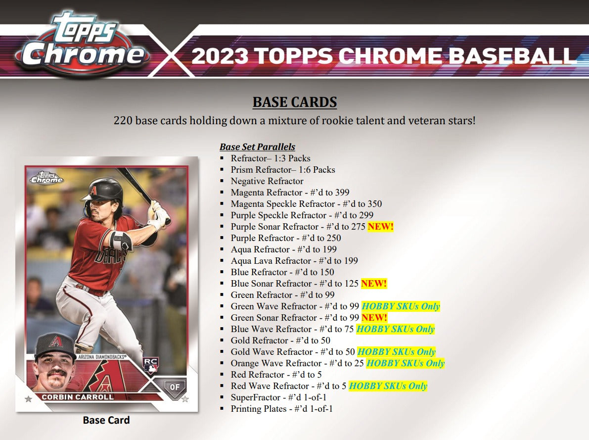 2022 Topps Chrome Update Series Baseball Hobby Pack - Card Exchange Sports