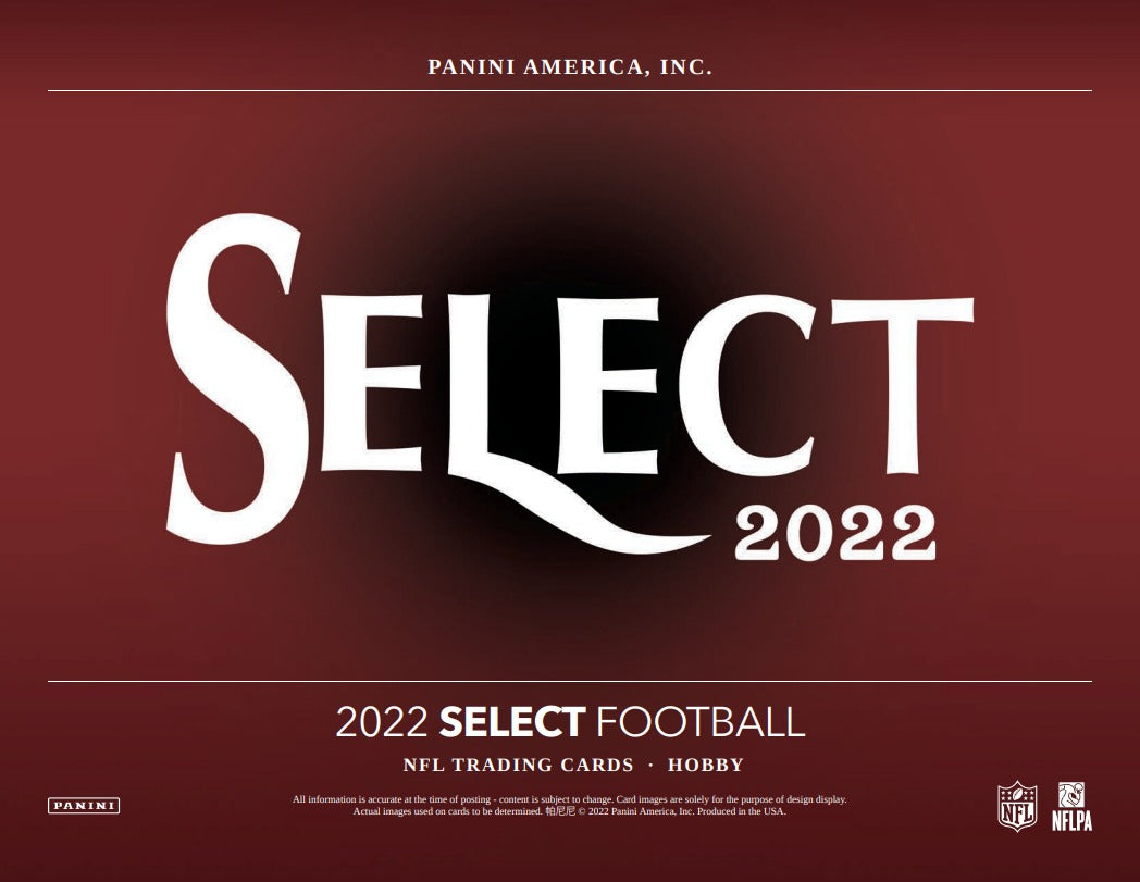 2022 Panini Select Draft Picks Football Hobby 12 Box Case