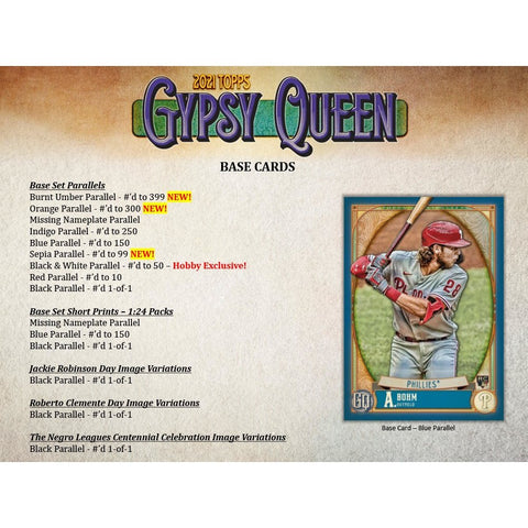 2021 Topps Gypsy Queen Baseball Hobby Box Opened Live