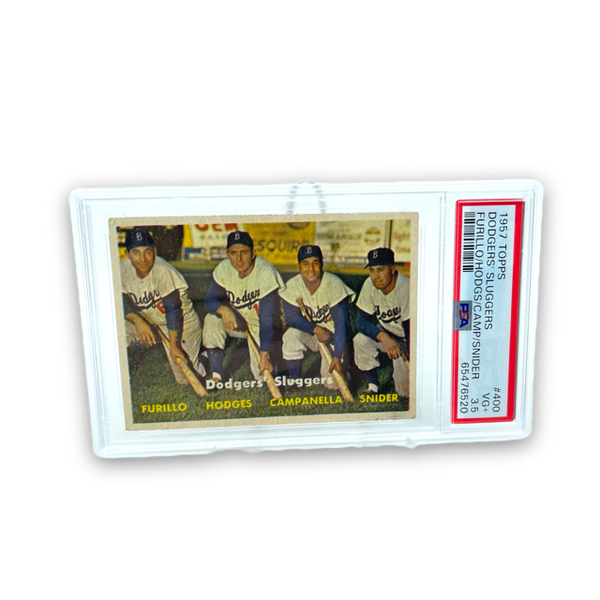 1957 Topps Baseball Dodgers Sluggers Single Card PSA 3.5 – HOFBC